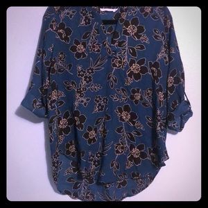 Lush Split Neck Blouse
